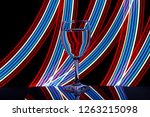 a single wine glass isolated on ... | Shutterstock . vector #1263215098
