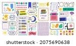 big set. diary bullet cute... | Shutterstock .eps vector #2075690638