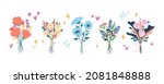different beautiful bouquets.... | Shutterstock .eps vector #2081848888