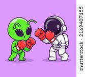 cute alien and astronaut...