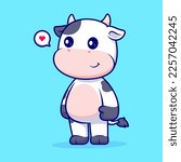 Cute Cow Standing Cartoon...