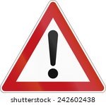 german warning sign for general ... | Shutterstock . vector #242602438