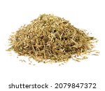 Small photo of Dried Centaury Leaves - Milled Bitter Substance isolated on white Background