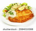 Fried Fish Fillet With Potato...