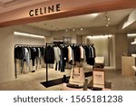 Small photo of Rome,November 17,2019 Celine's clothes and bags inside Rinascente fashion shopping center in Rome