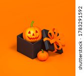 halloween pumpkin in gift box... | Shutterstock . vector #1783291592