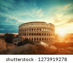 Roman Colosseum during golden hour