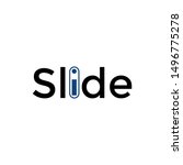 slides logo ... with black and... | Shutterstock .eps vector #1496775278