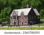 Small photo of Worcester, Massachusetts, USA - May 29, 2023: View of Cornerstone Bank on Park Avenue