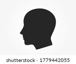 human head icon. isolated... | Shutterstock .eps vector #1779442055