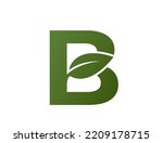 Letter B With Leaf Logo....