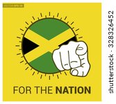 jamaica country flag in circle... | Shutterstock .eps vector #328326452