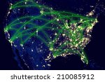 United states network night map ...
