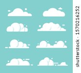 set of clouds flat cartoon.... | Shutterstock .eps vector #1570216252