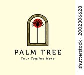 palm or coconut line art logo... | Shutterstock .eps vector #2002306628