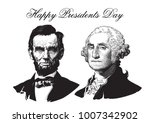 happy presidents day. abraham... | Shutterstock .eps vector #1007342902