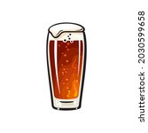 willy becher beer glass. hand... | Shutterstock .eps vector #2030599658