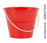 Red Bucket On A White Background
