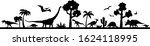 dinosaur landscape wildlife... | Shutterstock .eps vector #1624118995