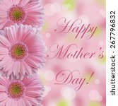 happy mother's day card with... | Shutterstock . vector #267796832