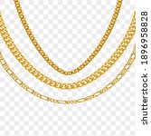 Gold Chain Isolated. Vector...