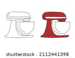 hand drawn white and red... | Shutterstock .eps vector #2112441398