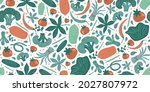 Vegetable Seamless Pattern With ...