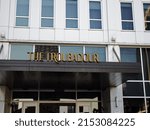 Small photo of NEW ORLEANS, UNITED STATES - Oct 26, 2021: A perspective shot of The Troubadour Hotel in New Orleans