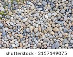 A closeup shot of pea gravel stones