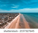 An aerial view of Semaphore Beach, Adelaide, Australia