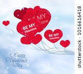 happy valentines day background ... | Shutterstock .eps vector #1016616418
