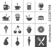 food and drink icon set. drinks ... | Shutterstock .eps vector #131287508
