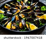 Cooked Mussels With Lemon And...