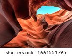 antelope canyon in Arizona near page - background travel concept