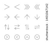 simple set of arrows interface... | Shutterstock .eps vector #1401067142