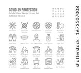 simple set of covid 19... | Shutterstock .eps vector #1673507008
