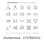 simple set of social distancing ... | Shutterstock .eps vector #1727832412