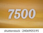 Small photo of The golden yellow painted wood panel for the background, number 7500, is made from white painted wood.