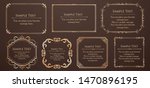 royal monogram frame. hand... | Shutterstock .eps vector #1470896195