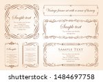 vector set of vintage elements... | Shutterstock .eps vector #1484697758