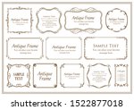 vintage vector set. floral... | Shutterstock .eps vector #1522877018