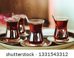 Turkish tea on a tray   tea...