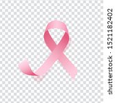   realistic pink ribbon over... | Shutterstock .eps vector #1521182402