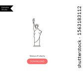 statue of liberty vector line... | Shutterstock .eps vector #1563183112