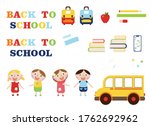school supplies  books  pencil  ... | Shutterstock .eps vector #1762692962