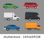 Set Of Isolated Cars Of...