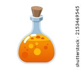 magic bottle of glass. alchemy... | Shutterstock .eps vector #2153469545