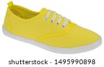 Casual sport yellow shoes for...