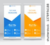 roll up banner stand template... | Shutterstock .eps vector #1378956188