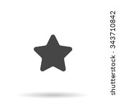 star. flat icon on grey... | Shutterstock . vector #343710842